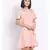 plain Peach Polyester   Dress