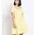 plain Yellow Polyester   Dress