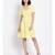 plain Yellow Polyester   Dress