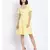 plain Yellow Polyester   Dress