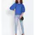 plain Blue Cotton   Top