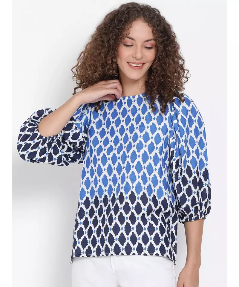printed Multicolor Viscose   Top