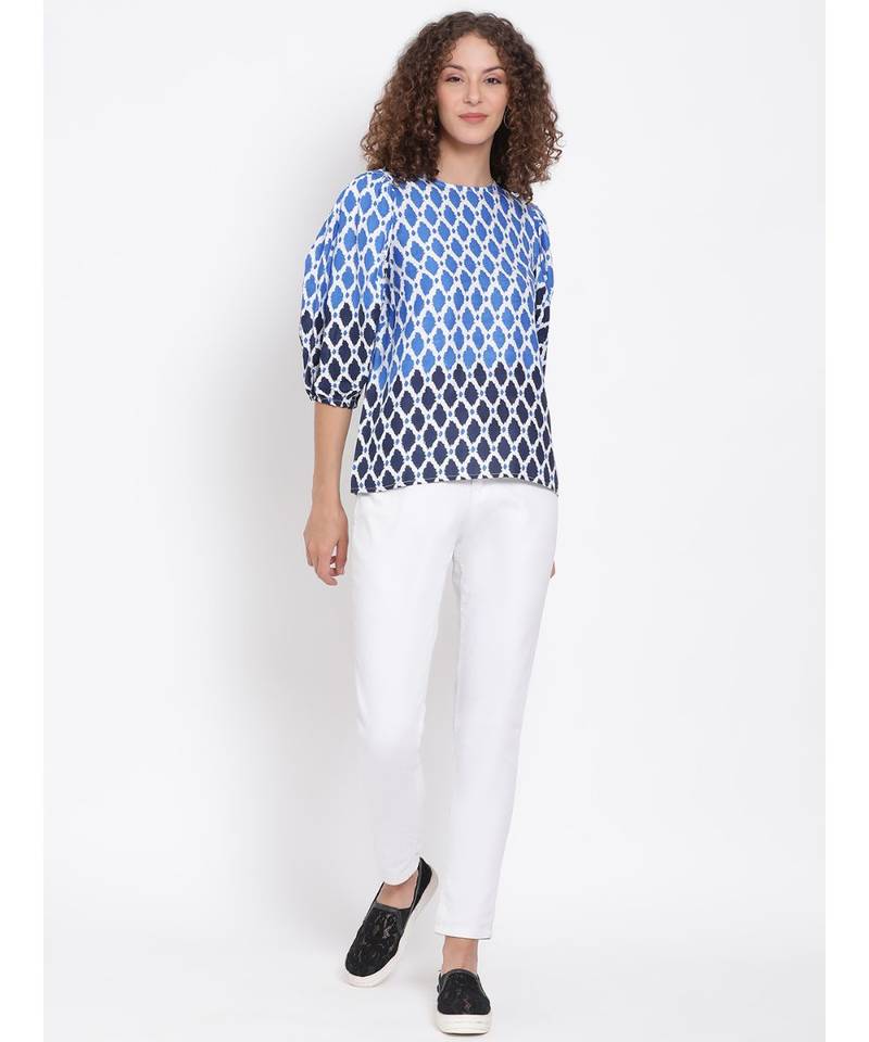 printed Multicolor Viscose   Top