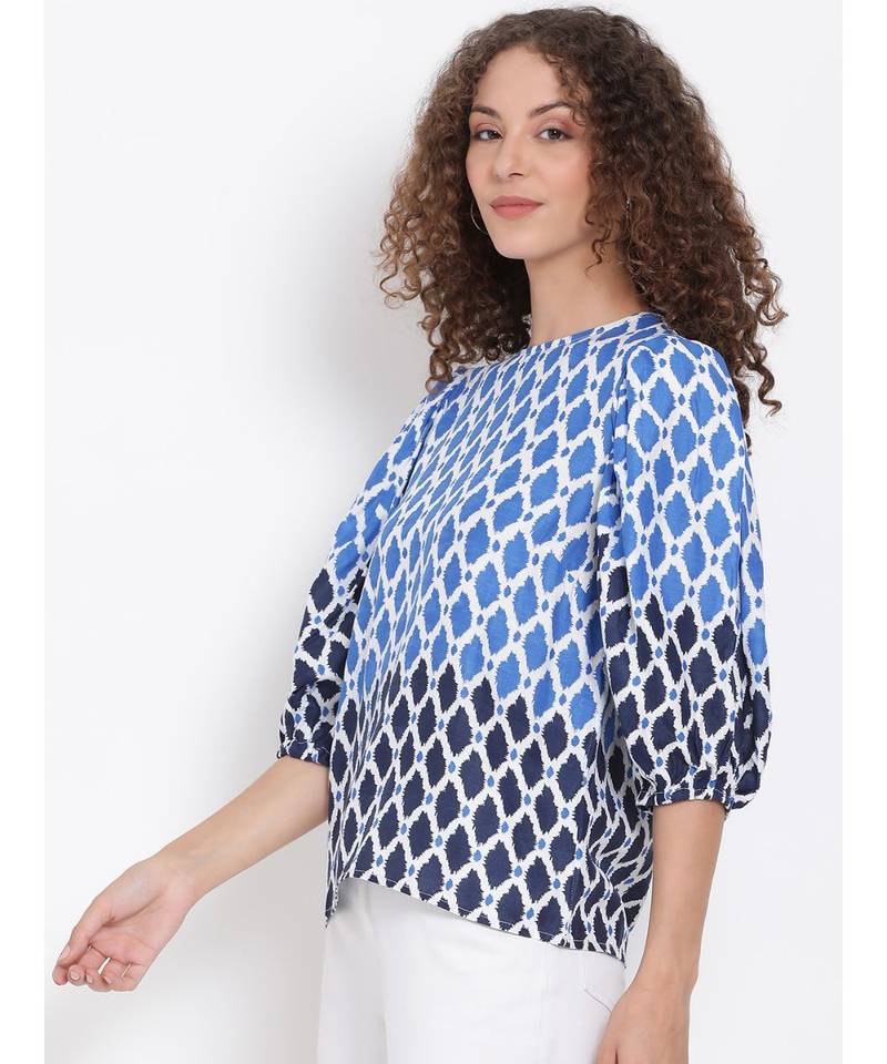 printed Multicolor Viscose   Top