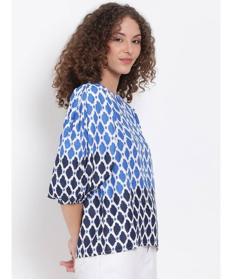 printed Multicolor Viscose   Top
