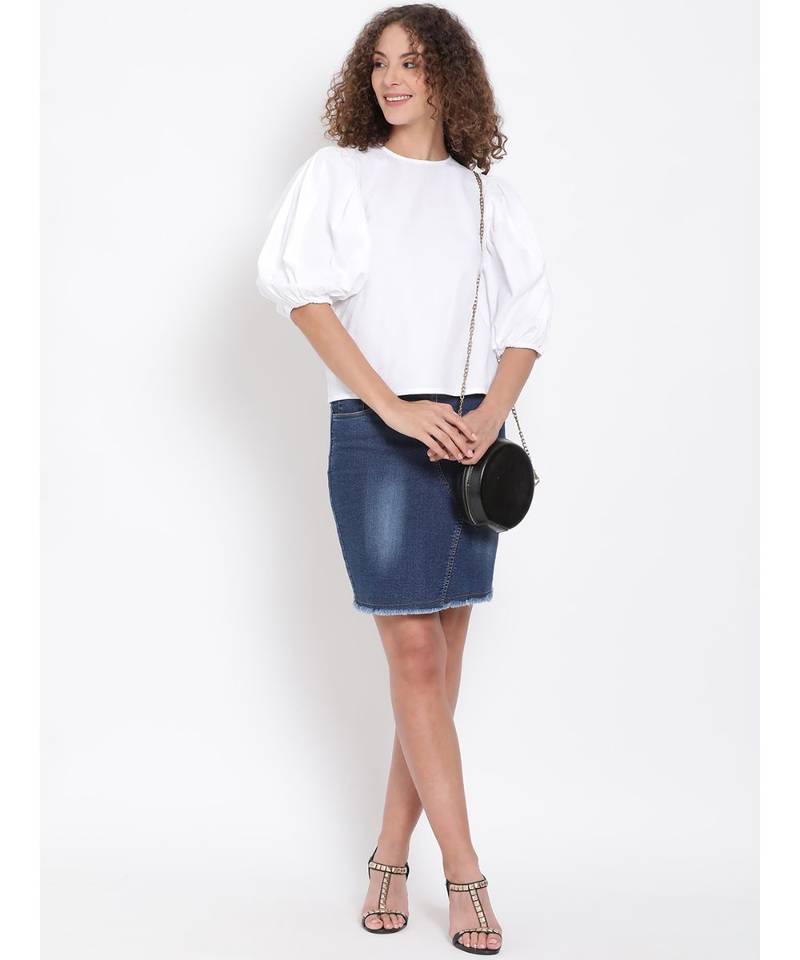 plain White Cotton   Top