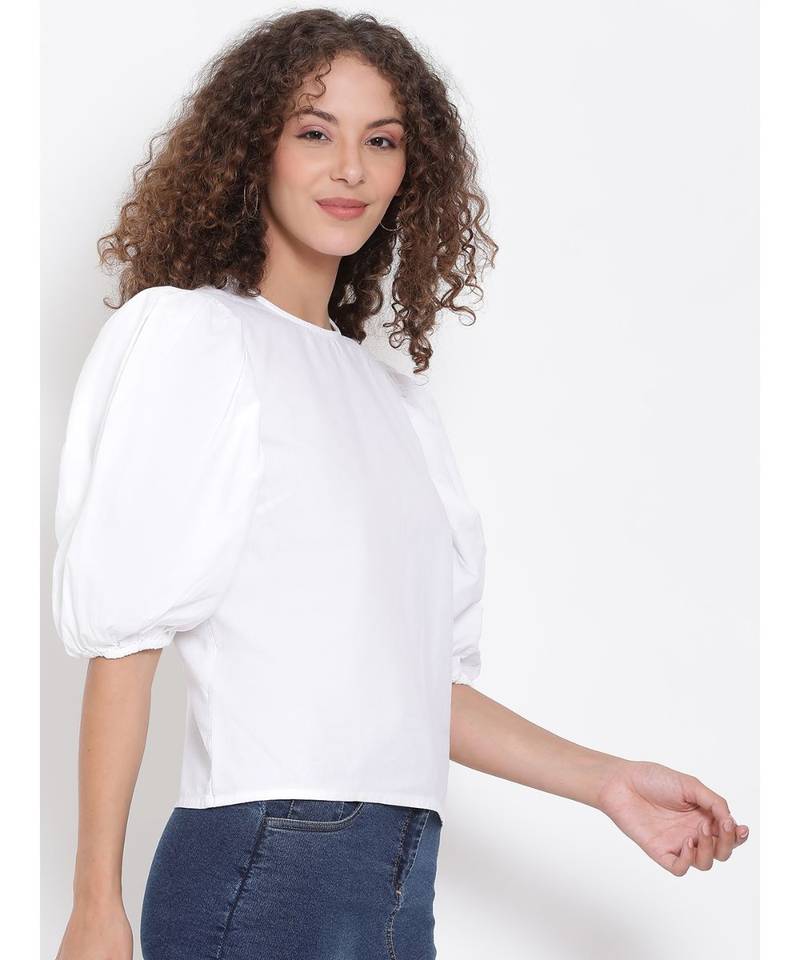 plain White Cotton   Top
