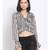 printed Black Polyester   Top