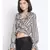 printed Black Polyester   Top