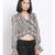 printed Black Polyester   Top