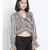 printed Black Polyester   Top
