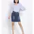 printed Blue Viscose   Top