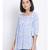 printed Blue Viscose   Top