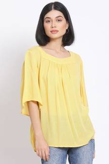 plain Yellow Viscose   Top