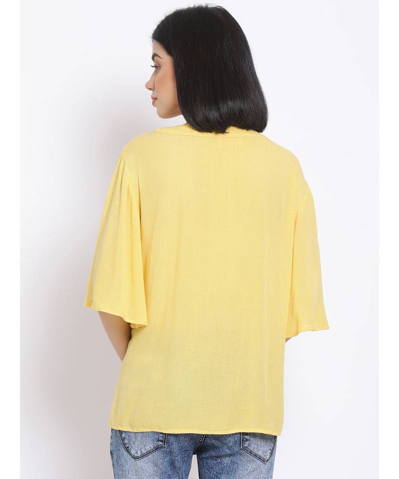 plain Yellow Viscose   Top