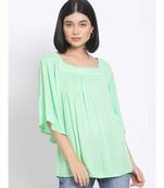 plain Green Viscose   Top