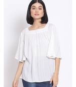 plain White Viscose   Top