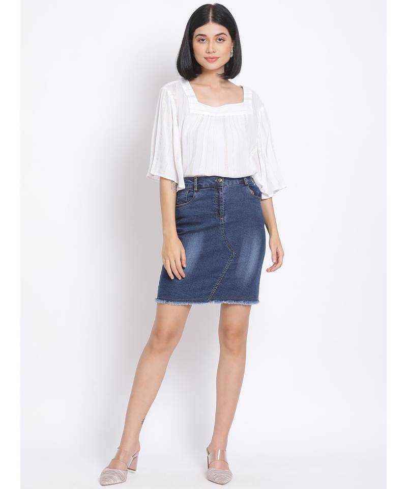 plain White Viscose   Top