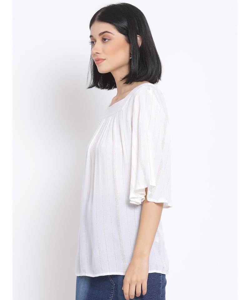 plain White Viscose   Top