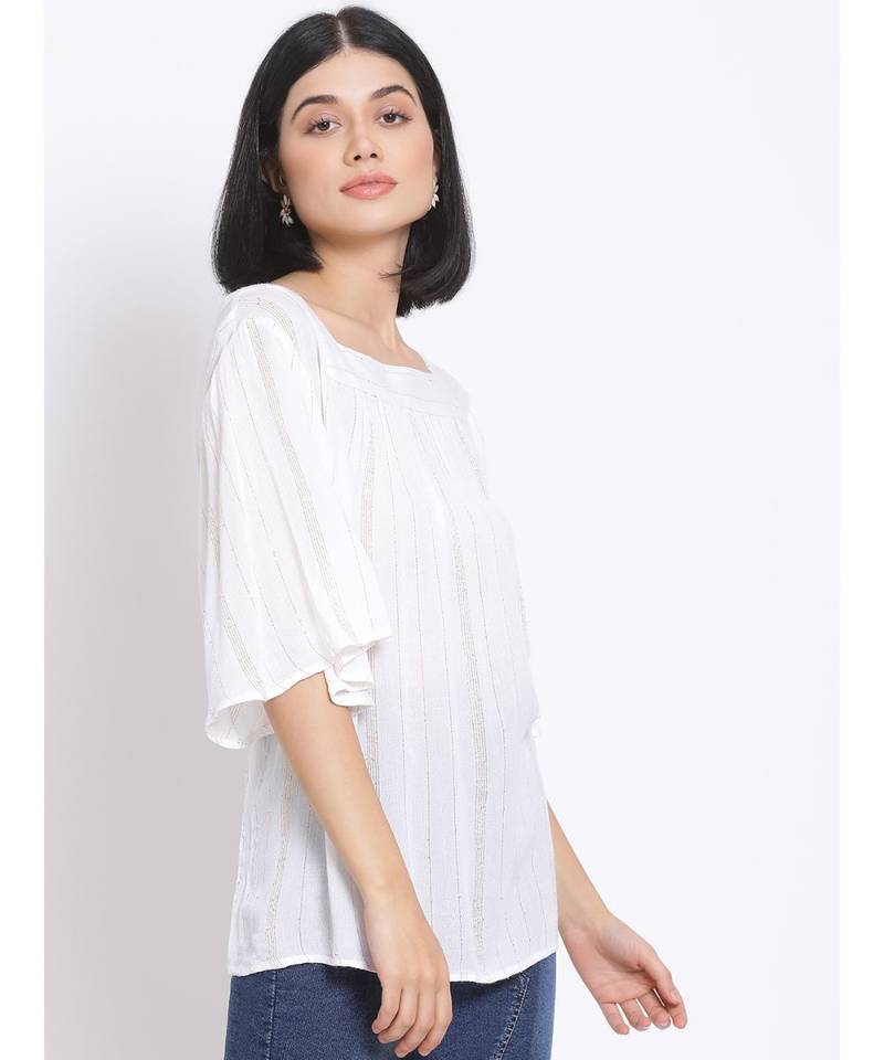 plain White Viscose   Top