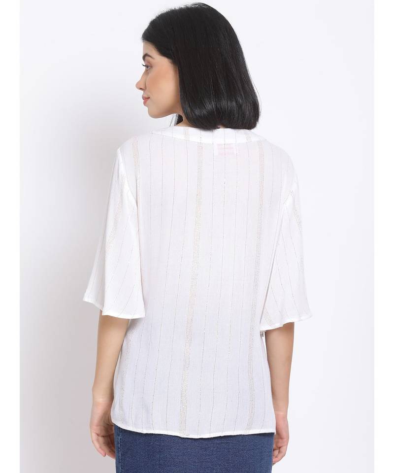 plain White Viscose   Top