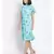 printed Blue Viscose   Dress