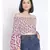 printed White Polyester   Top