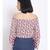 printed White Polyester   Top
