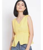 plain Yellow Cotton   Top