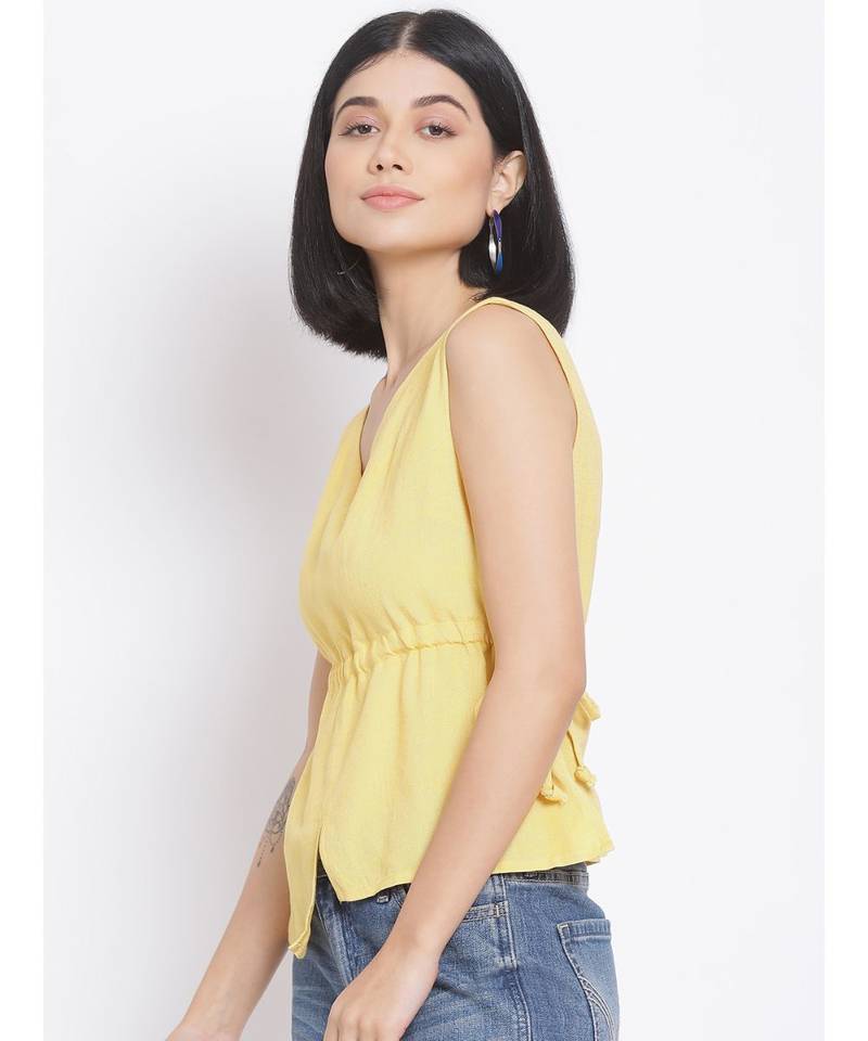 plain Yellow Cotton   Top