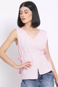 plain Pink Cotton   Top