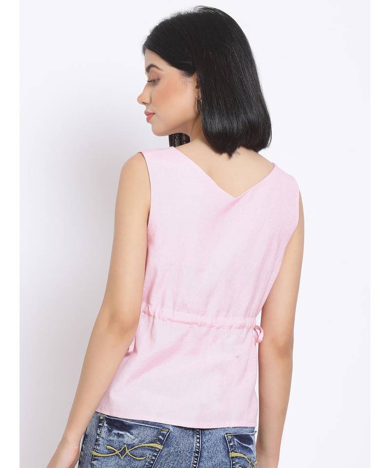 plain Pink Cotton   Top