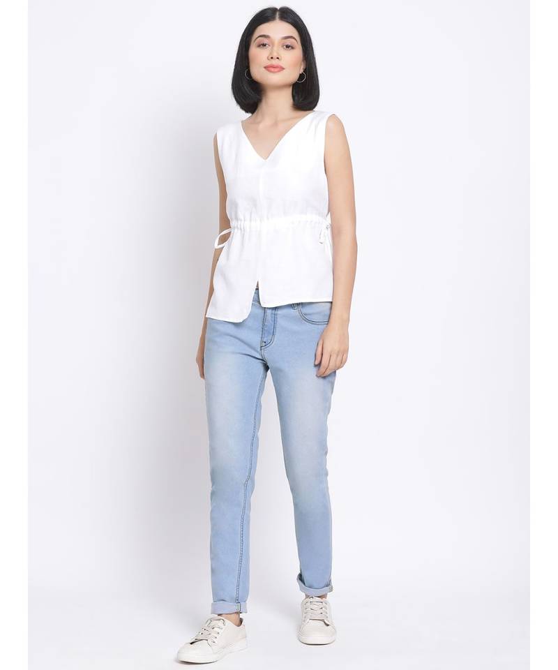 plain White Cotton   Top