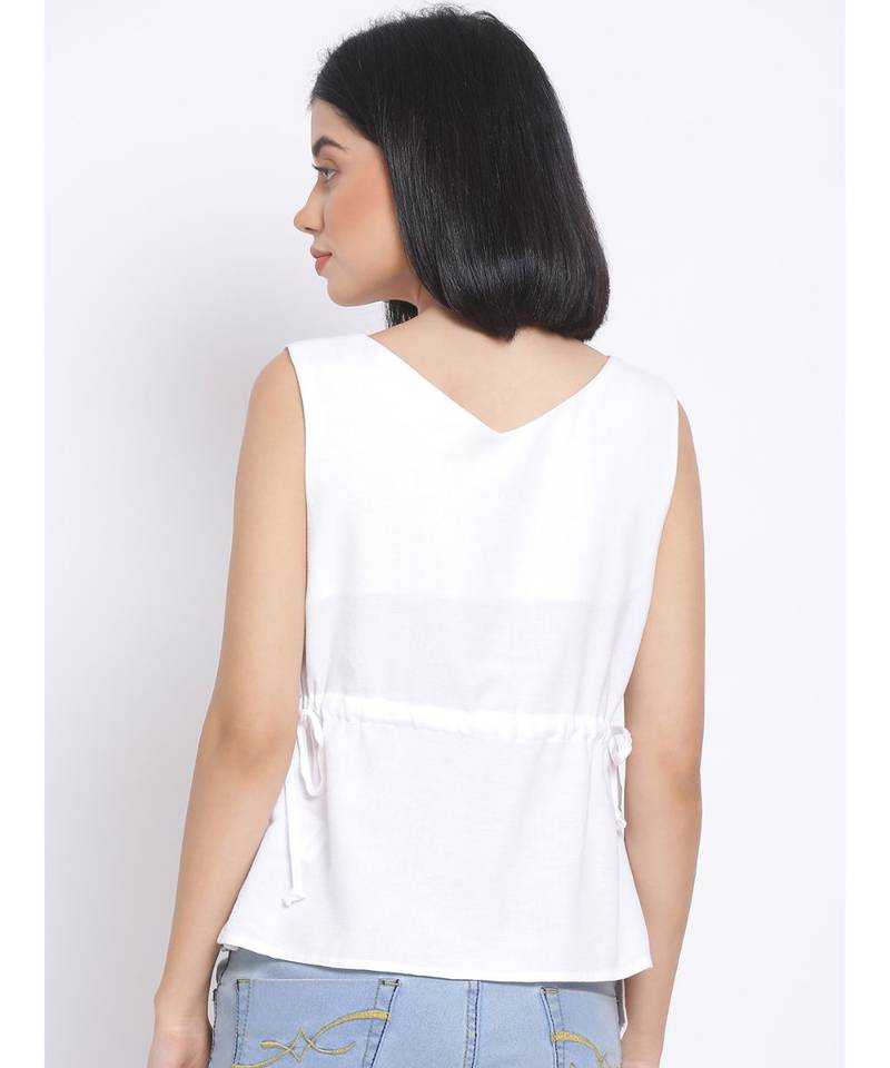 plain White Cotton   Top