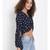 printed blue Polyester   Top