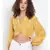 printed Yellow Polyester   Top