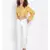 printed Yellow Polyester   Top