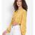 printed Yellow Polyester   Top