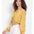 printed Yellow Polyester   Top