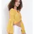printed Yellow Polyester   Top