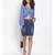 printed Blue Polyester   Top