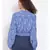 printed Blue Polyester   Top