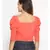 plain Orange Polyester   Top