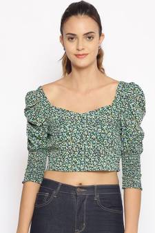 printed Multicolor Polyester   Top
