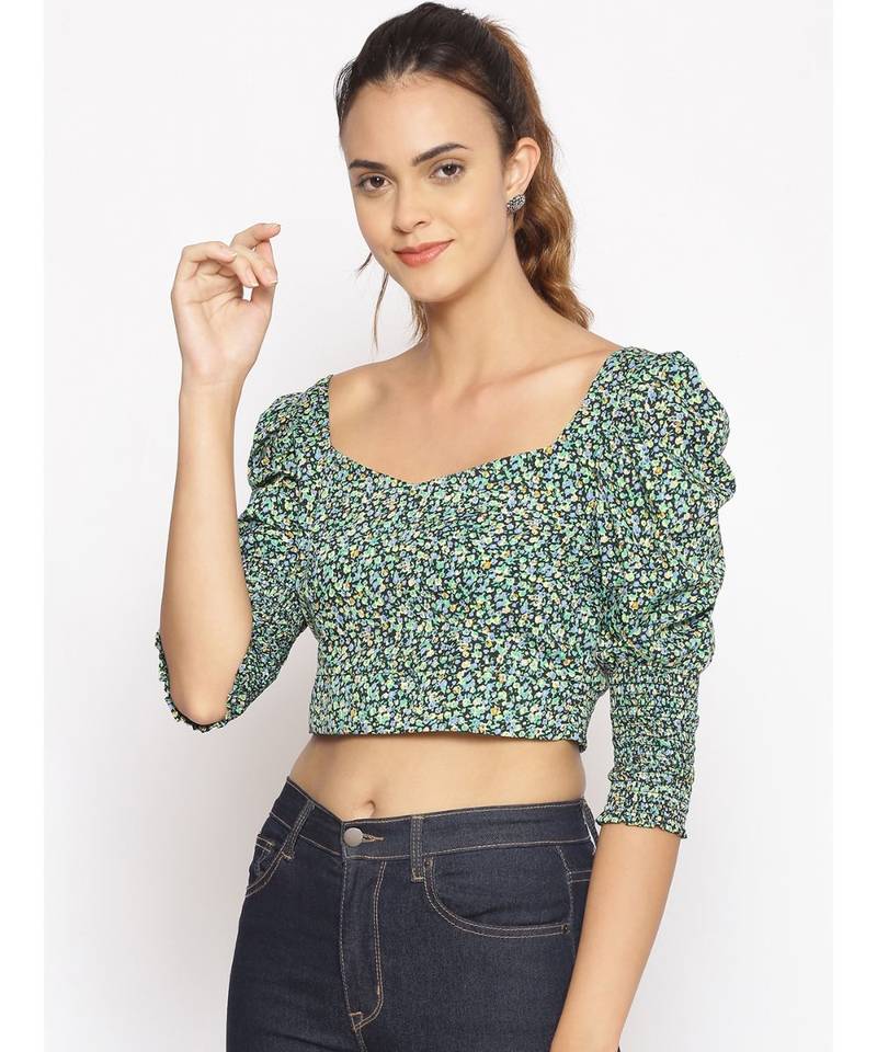 printed Multicolor Polyester   Top