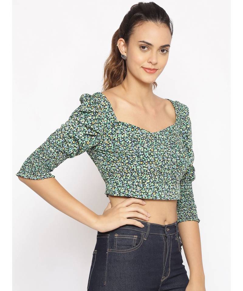 printed Multicolor Polyester   Top
