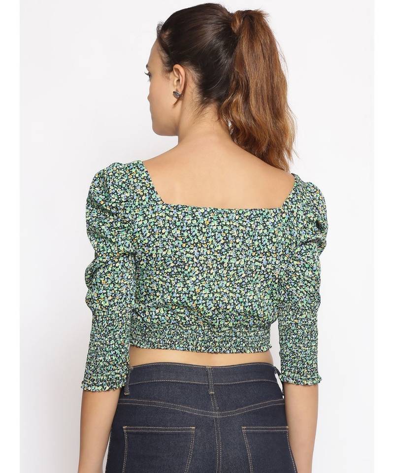 printed Multicolor Polyester   Top