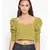 plain Green Polyester   Top