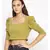 plain Green Polyester   Top