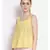 plain Yellow Cotton   Nightwear Top